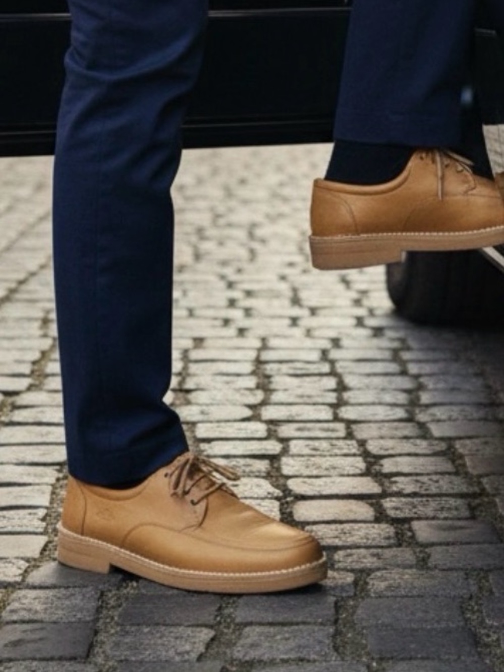 Vintage HUSH PUPPIES Footlites Moc Toe Tan Oxfords